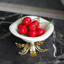GobekUsa Golden Branches Ceramic Fruit Plate Tray Bowl Home Decoration Accessories