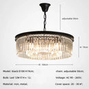 GobekUsa Gold Black Metal Crystal Pendant Lights Chain Hanging LED Suspension Lamp Fixtures