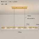 GobekUsa Glass LED Chandelier Pendant Light for Home Bedroom Foyer Lighting