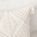 GobekUsa Cotton Tassels White Cushion Covers 45x45/30x50cm - Square Geometry Pillowcase