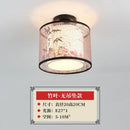 GobekUsa Lotus Chinese Chandelier Ceiling Lamp Simple Corridor Painting LED Lighting
