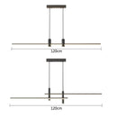 GobekUsa Black/Gold LED Dining Room Island Chandelier: Modern Minimalist Kitchen Hanging Lamp