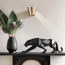 GobekUsa Golden Leopard Resin Sculpture - Handcrafted Cheetah Decoration