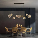 GobekUsa LED Glass Bulb Pendant Light: Modern Round Design, Gold/Black, Gypsophila String