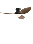 GobekUsa 48" Black Low Floor Ceiling Fan with Modern Design and LED Light