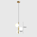 GobekUsa Glass Ball LED Pendant Light Brass Black Modern Decor Fixture