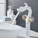 GobekUsa Gold Crystal Double Handle Basin Faucet for Bathroom Sink Mixer Tap