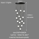 GobekUsa Creative LED Chandeliers: Luxurious Design for Living Rooms, Large Lighting Fixtures for Staircases