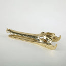 GobekUsa Golden Crocodile Skull Resin Sculpture Home Decor Figurine