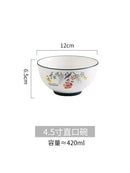 GobekUsa Bone China Rice Noodles Bowl and Dinner Plate Set