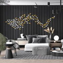 GobekUsa Ginkgo Leaves Wall Decor - Stereoscopic Living Room Ornaments