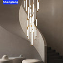 GobekUsa LED Chandeliers Modern Staircase Ceiling Pendant Lighting Luxury Living Room Decor