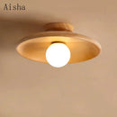 GobekUsa Japanese Style Wooden Ceiling Lamp for Home Decor