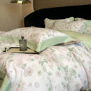 GobekUsa Eucalyptus Fiber Flowers Bedding Set: Duvet Cover, Bed Sheet, Pillowcase - 4Pcs