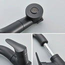 GobekUsa Black Basin Faucet: Pull Out Sink Mixer Tap with 360° Rotation and Hot&Cold Sprayer