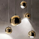 GobekUsa Gold Chrome Ball Pendant LED Light for Kitchen, Bedroom, Dining Room