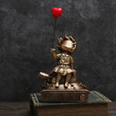 GobekUsa Balloon Girl Tank Art Figure Resin Statues Collection for Interior Decor