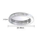 GobekUsa Crystal Circle LED Ceiling Chandelier for Modern Living Room, Bedroom, and Study