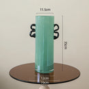 GobekUsa Emerald Green Glass Vase Hydroponics Plant Pots Floral Room Decor