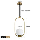 GobekUsa Glass Ball Pendant Lights Modern LED Brass Black Chrome Suspension Luminaire