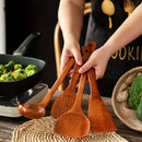 GobekUsa 4-Piece Wooden Kitchen Utensil Set | Nonstick Cooking Tools