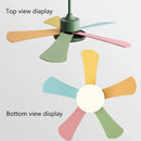 GobekUsa 48" Bedroom Restaurant Ceiling Fan with 5 Wood Blades, DC Motor, LED Light, Remote