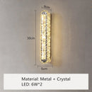 GobekUsa Crystal LED Wall Lamp Silver Sconces | Modern Nordic Design for Bedroom and Dining Room