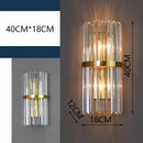 GobekUsa Crystal LED Wall Lights: Modern 40CM Bedroom Living Room Lamp
