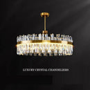 GobekUsa Crystal Chandeliers: Round LED Luxury Ceiling Pendant Lights for Elegant Home Decor.
