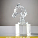 GobekUsa Horse Head Crystal Statue - Decorative Room Sculpture