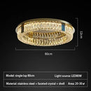 GobekUsa Crystal LED Ceiling Lamp: Modern Stainless Steel Chandelier for Living Room, Bedroom & Kitchen.