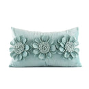 GobekUsa 3D Velvet Flower Pillow Covers in Yellow Beige 45x45cm