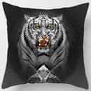GobekUsa Animals World Tiger Lion Pillow Case for Cute Home Decor in Sofa Living Room