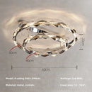 GobekUsa Crystal Chandelier Pendant Light - Dimmable Modern Luxury LED Chrome Luminaria