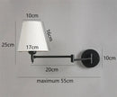 GobekUsa Adjustable LED Wall Lamp for Bedroom, Hotel, or Study - Rotating Long Arm Reading Light