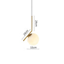 GobekUsa Black Metal Ring Pendant Lights Glass Ball LED Lighting Fixture