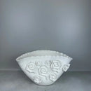 GobekUsa Embossed Rose Ceramic Flower Vase Handmade Porcelain Craft Home Decor