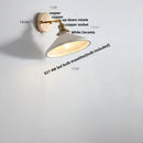 GobekUsa Ceramic LED Wall Lights with Pull Chain Switch for Bathroom Mirror