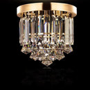 GobekUsa Crystal Round Ceiling Lights: Champagne/Clear Stainless Steel Design for Luxe Spaces