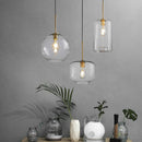 GobekUsa Industrial Loft Glass Pendant Light for Kitchen Restaurant Decor
