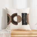 GobekUsa Geometric Embroidery Boho Loop Tufte Cotton Canvas Cushion Cover 45x45/30x50cm