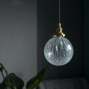 GobekUsa Cracked Glass LED Pendant Light for Cafe Bar Kitchen Living Room