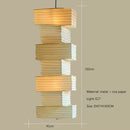 Japandi White Rice Paper Akari Pendant Light