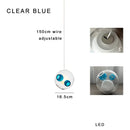 GobekUsa Clear Glass Pendant Light Dimmable LED Luxury Hanging Lamp