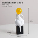 GobekUsa Abstract Art Female Body Decor Figurines Black White Resin Home Decor