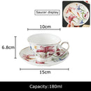 GobekUsa Iris Flower Porcelain Coffee Mug Tea Cup Tableware Set
