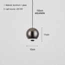 GobekUsa Ball Pendant Light Modern LED Chandelier Indoor Hanging Lamp for Home Decor