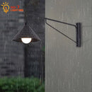 GobekUsa Black LED Swing Arm Wall Lamp for Outdoor Decor in Bedroom, Balcony & Aisle