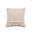 GobekUsa Boho Beige White Tufted Tassel Pillow Cover Set