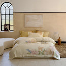 GobekUsa 100S Egyptian Cotton Embroidery Bed Linens Set for Queen King Euro Size